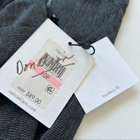 Calvin Klein NWT Modern Fit Trousers Charcoal Gray Business Size 10 Petite - Picture 4 of 7